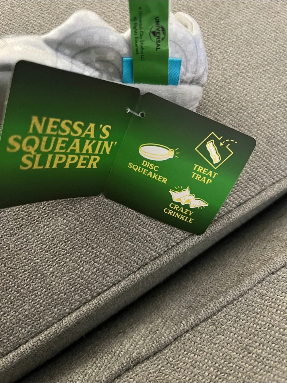 Nessa’s Squeakin Slippers Small Dog Toy & Treat Dispenser- Wicked x Bark Colab